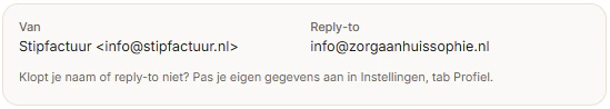 Reply-to-instelling in e-maildialoog